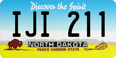 ND license plate IJI211