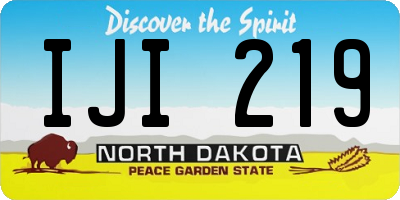 ND license plate IJI219