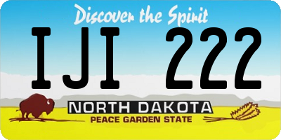 ND license plate IJI222