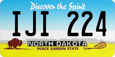 ND license plate IJI224