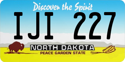 ND license plate IJI227
