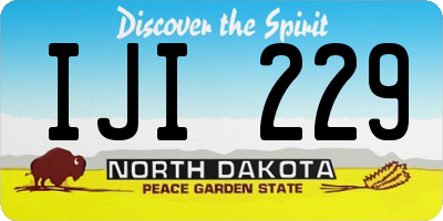 ND license plate IJI229