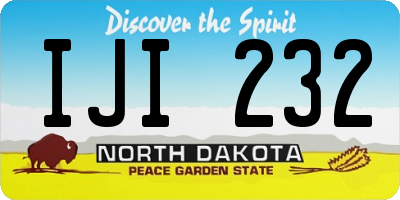 ND license plate IJI232