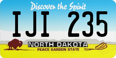 ND license plate IJI235