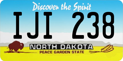 ND license plate IJI238