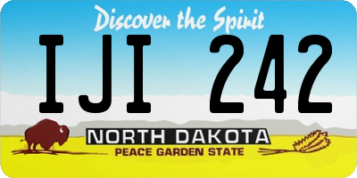 ND license plate IJI242