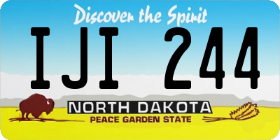 ND license plate IJI244