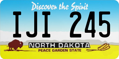 ND license plate IJI245