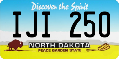 ND license plate IJI250