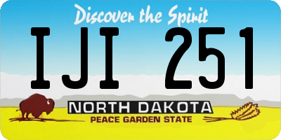 ND license plate IJI251