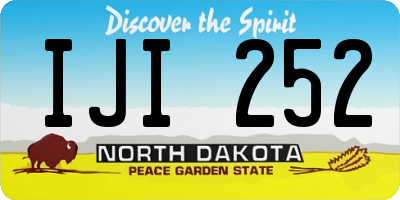 ND license plate IJI252