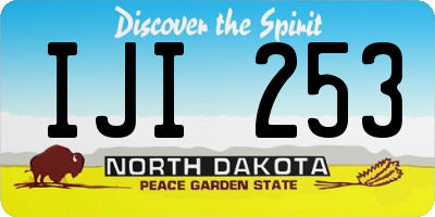 ND license plate IJI253