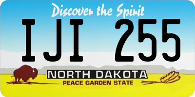 ND license plate IJI255