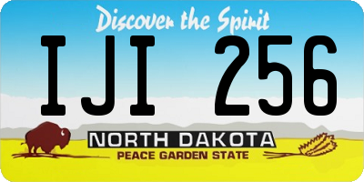 ND license plate IJI256