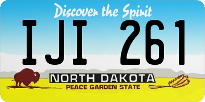ND license plate IJI261