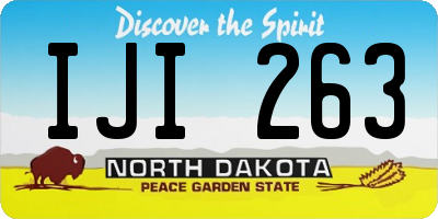 ND license plate IJI263