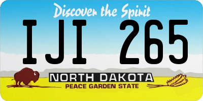 ND license plate IJI265