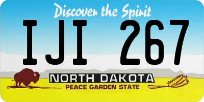 ND license plate IJI267