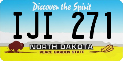 ND license plate IJI271