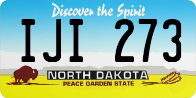ND license plate IJI273