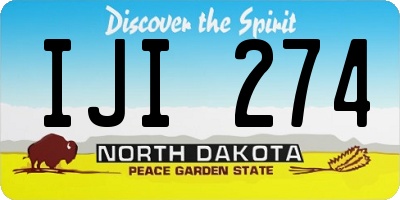 ND license plate IJI274
