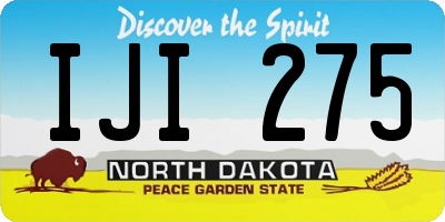 ND license plate IJI275
