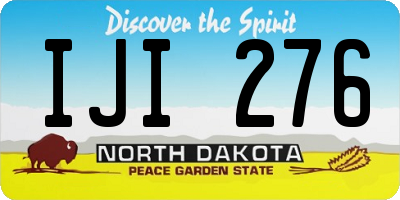 ND license plate IJI276