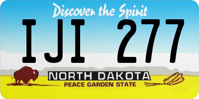 ND license plate IJI277