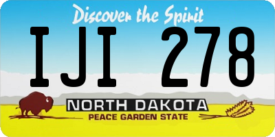 ND license plate IJI278