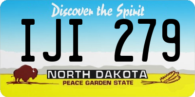 ND license plate IJI279
