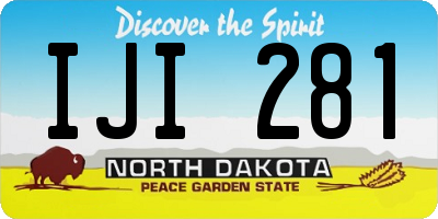 ND license plate IJI281