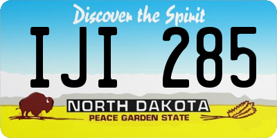 ND license plate IJI285