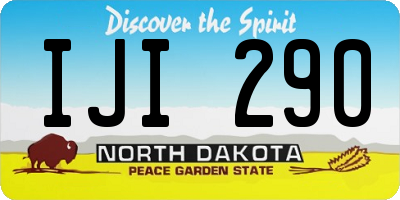 ND license plate IJI290