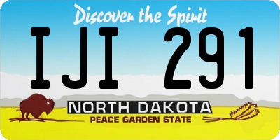 ND license plate IJI291