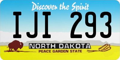 ND license plate IJI293