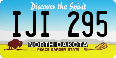 ND license plate IJI295