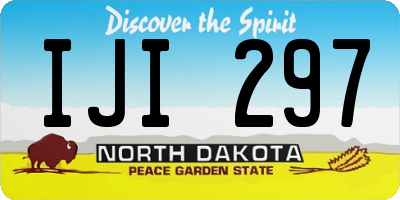 ND license plate IJI297