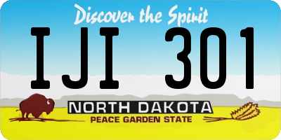 ND license plate IJI301