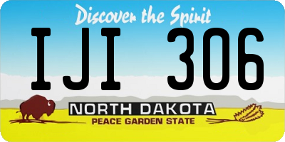 ND license plate IJI306