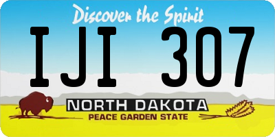 ND license plate IJI307