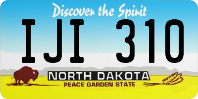 ND license plate IJI310