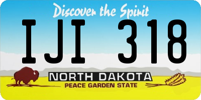 ND license plate IJI318