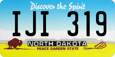 ND license plate IJI319