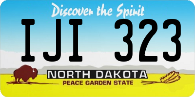 ND license plate IJI323