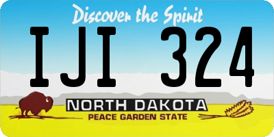 ND license plate IJI324