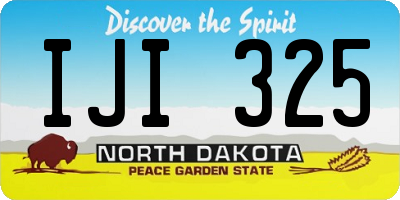 ND license plate IJI325