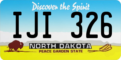 ND license plate IJI326
