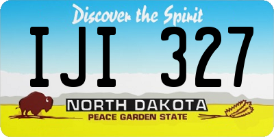 ND license plate IJI327