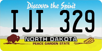 ND license plate IJI329