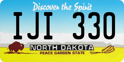 ND license plate IJI330